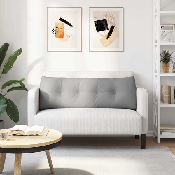 vidaXL Coussin de Dos Gris nuage 140 x 24 x 50 cm tissu