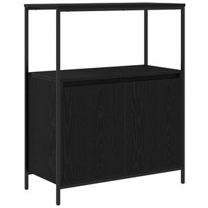 vidaXL Meuble de salle de bain avec étagères chêne noir 76,5x35x95 cm