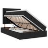 vidaXL Lit de rangement LED avec matelas Noir 120 x 200 cm Tissu