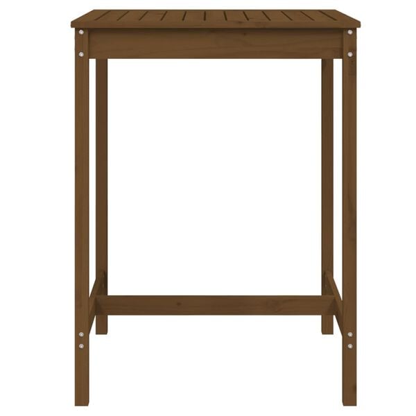 vidaXL Table de jardin marron miel 82,5x82,5x110 cm bois massif de pin