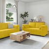 vidaXL Ensemble de canap&eacute;s 3 pcs avec coussins Jaune Velours