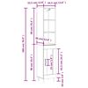 vidaXL Buffet haut Ch&ecirc;ne fum&eacute; 34,5x34x180 cm Bois d'ing&eacute;nierie
