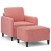 vidaXL Fauteuil avec repose-pied Rose 60 cm Velours