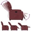 vidaXL Fauteuil inclinable de massage Rouge bordeaux Similicuir