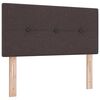 vidaXL T&ecirc;te de lit LED avec bandes LED Marron fonc&eacute; 80 cm tissu