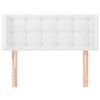 vidaXL T&ecirc;te de lit avec oreilles Blanc 103x16x78/88 cm Similicuir
