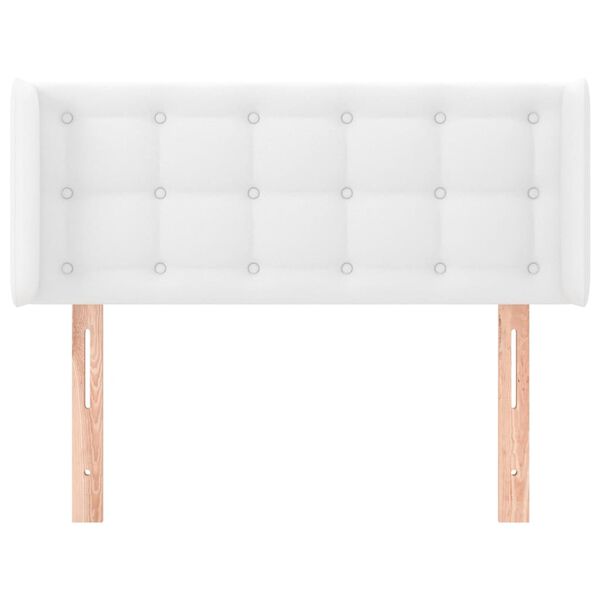 vidaXL T&ecirc;te de lit avec oreilles Blanc 103x16x78/88 cm Similicuir