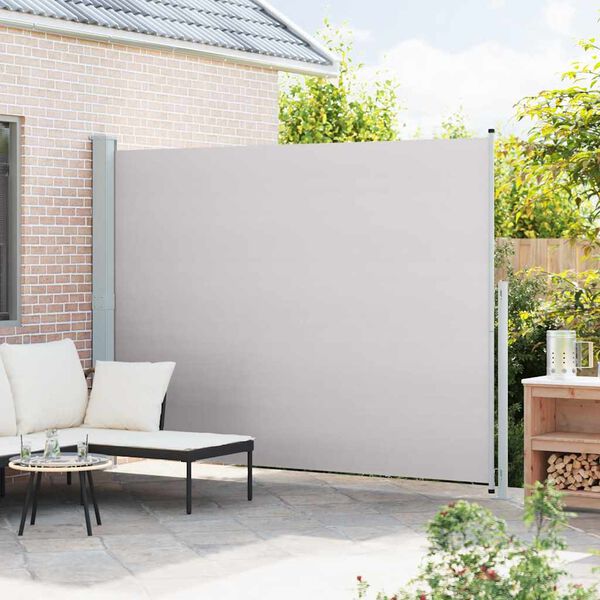 vidaXL Auvent lat&eacute;ral r&eacute;tractable de patio 220x300 cm Gris