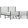 vidaXL Cadre de lit métal sans matelas avec pied de lit noir 120x190cm