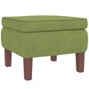 vidaXL Fauteuil avec tabouret Vert clair Velours