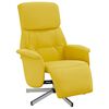 vidaXL Fauteuil inclinable avec repose-pieds jaune clair tissu