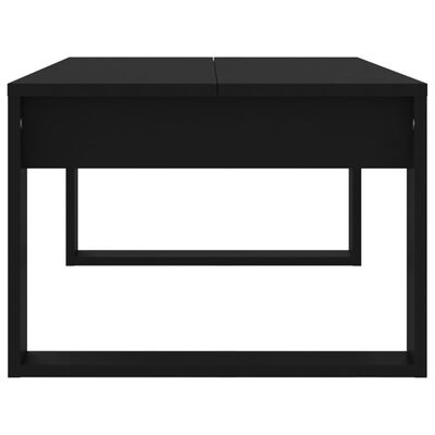 vidaXL Table basse noir 102x50x35 cm bois d'ingénierie