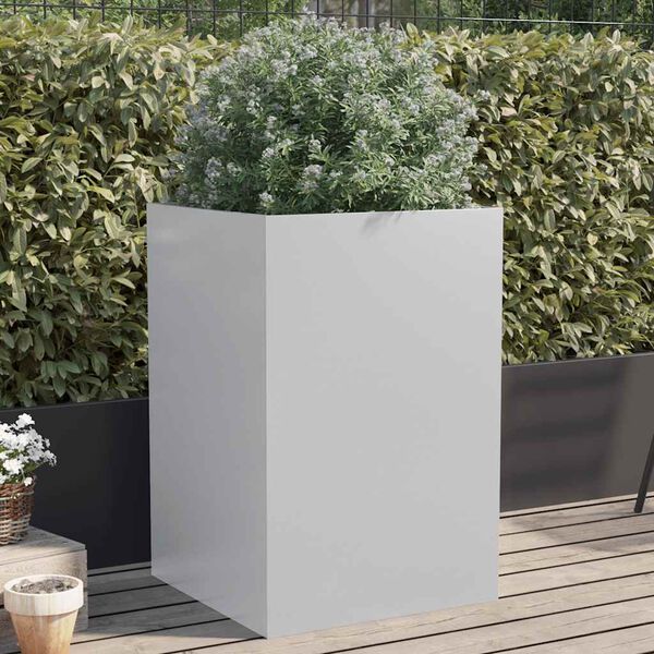 vidaXL Jardini&egrave;re argent&eacute; 52x48x75 cm acier galvanis&eacute;