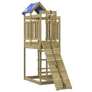 vidaXL Aire de jeux d'ext&eacute;rieur bois de pin impr&eacute;gn&eacute;