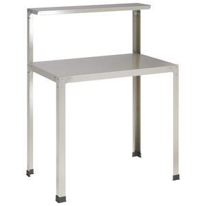 vidaXL Table de rempotage 100 x 50 x 104 cm Acier inoxydable Argent&eacute;
