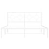vidaXL Cadre de lit m&eacute;tal sans matelas et t&ecirc;te de lit blanc 135x190 cm