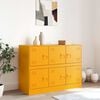 vidaXL Buffet jaune moutarde 99x39x73 cm acier