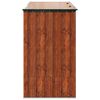 vidaXL Boîte de Rangement de Jardin Marron 214 x 82 x 132 cm Acier