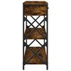 vidaXL Table console chêne fumé 75x28x75 cm bois d'ingénierie