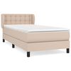 vidaXL Sommier &agrave; lattes de lit avec matelas Cappuccino 90x190 cm