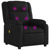 vidaXL Fauteuil de massage inclinable noir similicuir