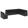 vidaXL Salon de jardin 10 pcs avec coussins noir r&eacute;sine tress&eacute;e