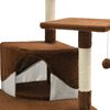 vidaXL Arbre à chat avec griffoirs en sisal 203 cm Marron et Blanc