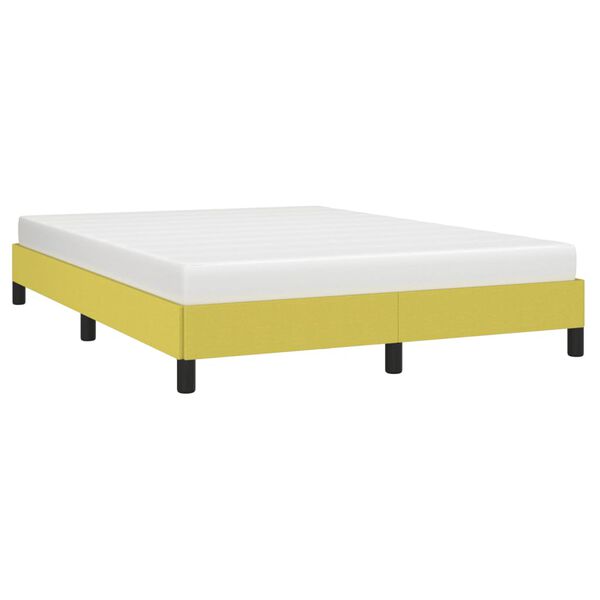 vidaXL Cadre de lit sans matelas vert 140x200 cm tissu