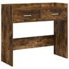 vidaXL Table console Ch&ecirc;ne fum&eacute; 90 x 35 x 80 cm Bois d'ing&eacute;nierie