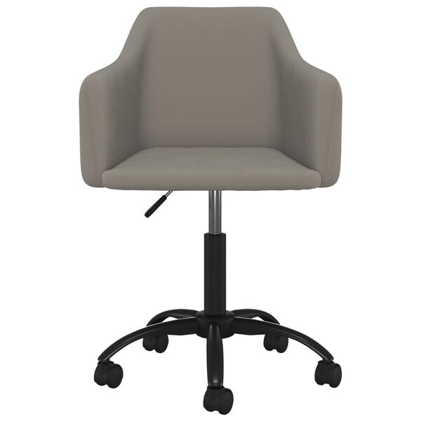 vidaXL Chaises pivotantes &agrave; manger lot de 2 Gris clair Velours