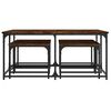 vidaXL Tables basses gigognes 5 pcs ch&ecirc;ne fum&eacute; bois d'ing&eacute;nierie