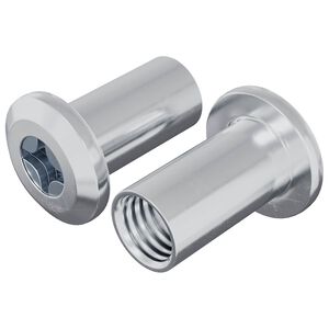vidaXL Ecrou de verrouillage 2 pcs Nickel M6 x 25 mm Acier
