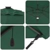 vidaXL Parasol Roma Vert 286 x 284 x 270 cm Aluminium et polyester