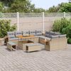 vidaXL Ensemble de canapé de jardin 17 pcs Beige et Gris clair