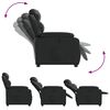 vidaXL Fauteuil inclinable Noir Similicuir