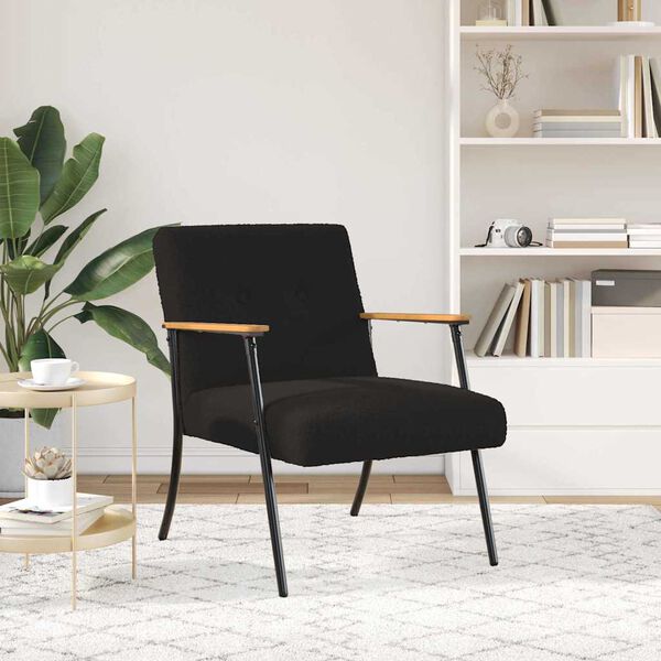 vidaXL fauteuil Noir 59 x 75 x 78 cm
