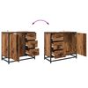 vidaXL Ensemble de mobilier de salle de bain 3 pcs Bois Ancien