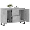 vidaXL Buffet gris béton 101,5x35x70 cm bois d'ingénierie