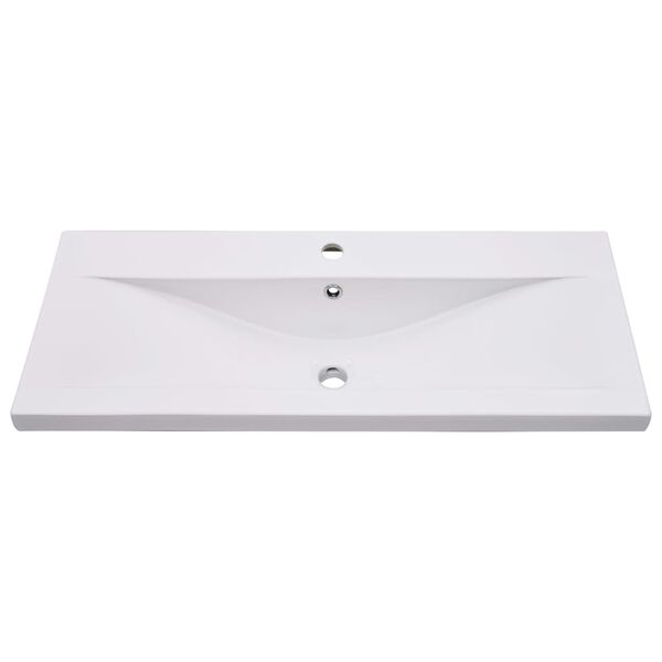 vidaXL Lavabo encastr&eacute; 91 x 39,5 x 18,5 cm C&eacute;ramique Blanc