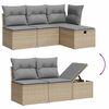 vidaXL Salon de jardin avec coussins 7 pcs beige r&eacute;sine tress&eacute;e