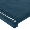 vidaXL T&ecirc;te de lit avec oreilles Bleu fonc&eacute; 103x23x118/128 cm Velours