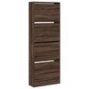 vidaXL Armoire &agrave; chaussures ch&ecirc;ne marron 60x21x163,5cm bois ing&eacute;nierie