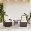 vidaXL Chaises inclinables de jardin lot de 2 marron résine tressée