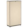 vidaXL Armoire &agrave; chaussures avec housse Cr&egrave;me 58x28x106 cm Tissu