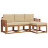 vidaXL Ensemble de canap&eacute;s d'ext&eacute;rieur 4 pc Naturel et Beige