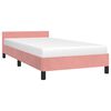 vidaXL Cadre de lit et t&ecirc;te de lit sans matelas rose 100x200cm velours