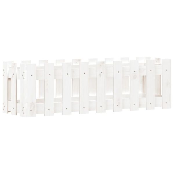 vidaXL Lit sur&eacute;lev&eacute; de jardin design de cl&ocirc;ture 100x30x30cm pin massif