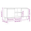vidaXL Meuble TV blanc 104x35x50 cm bois d'ing&eacute;nierie