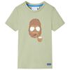 vidaXL T-shirt pour enfants avec manches courtes kaki clair 116