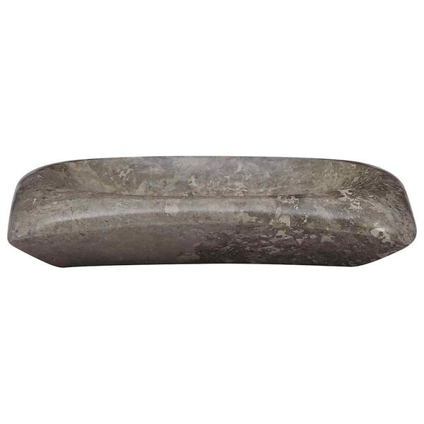 vidaXL Lavabo Gris 50x35x10 cm Marbre